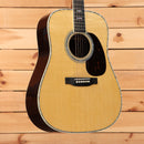 Martin D-41 dreadnought acoustic guitar Natural with herringbone-style abalone binding and tortoise pickguard