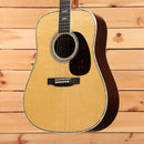 Martin D-41 dreadnought acoustic guitar Natural with herringbone-style body binding and tortoise pickguard