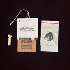 Martin D-41 Natural acoustic guitar hang tag with end pin, case key, and wood information card included accessories