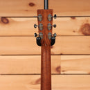 Martin D-28 Billy Strings acoustic dreadnought guitar Natural with mahogany neck and chrome Grover tuners rear view