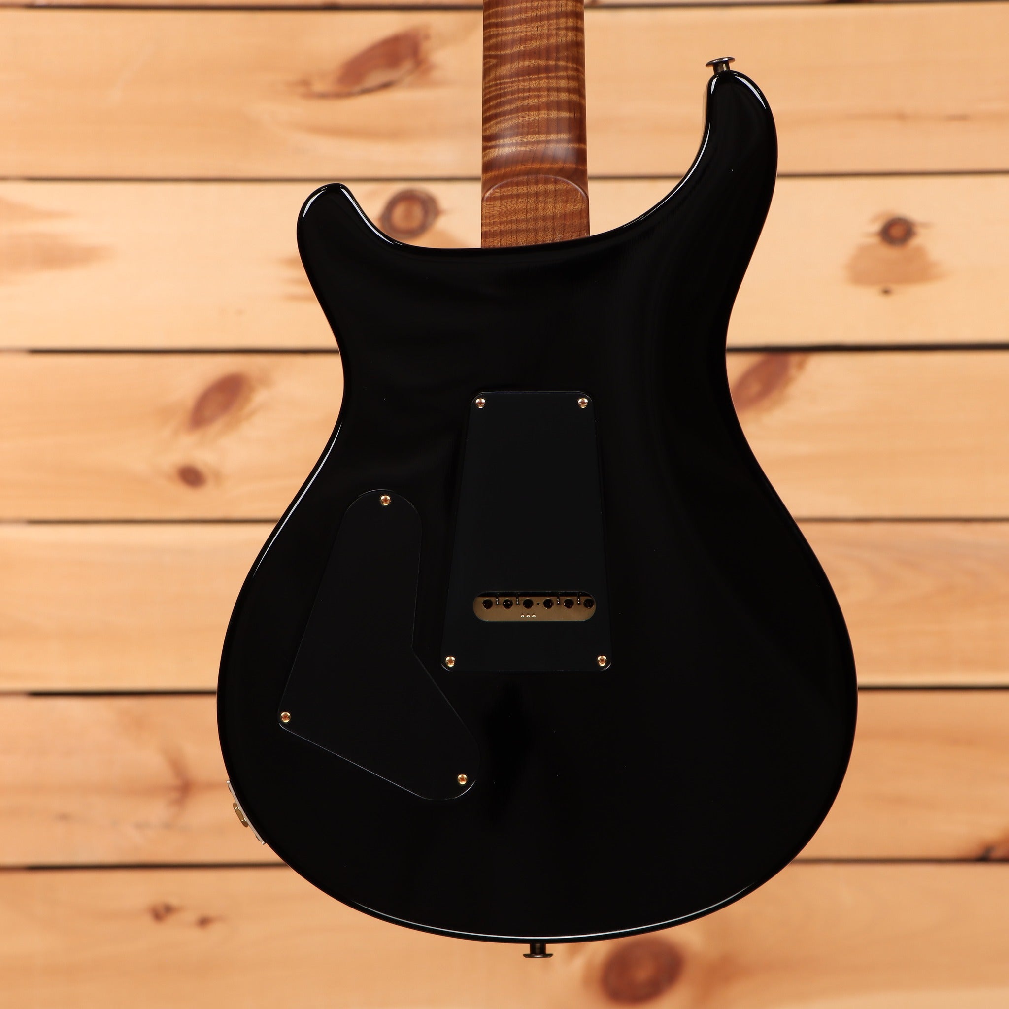 PRS Wood Library Custom 24-08 electric guitar Purple Mist with figured maple neck and gold hardware back view