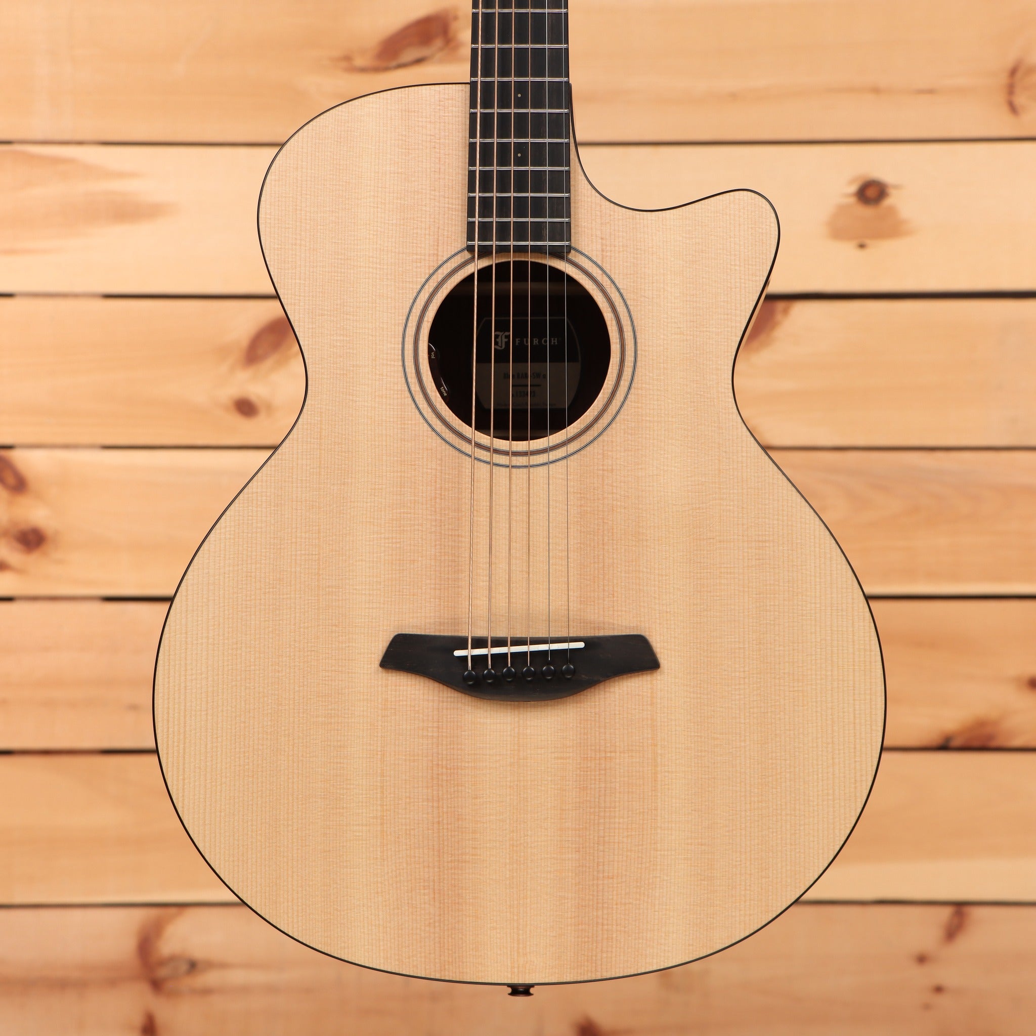 Furch Blue BARc-SWa VTC acoustic-electric guitar Natural with spruce top cutaway and ebony fretboard