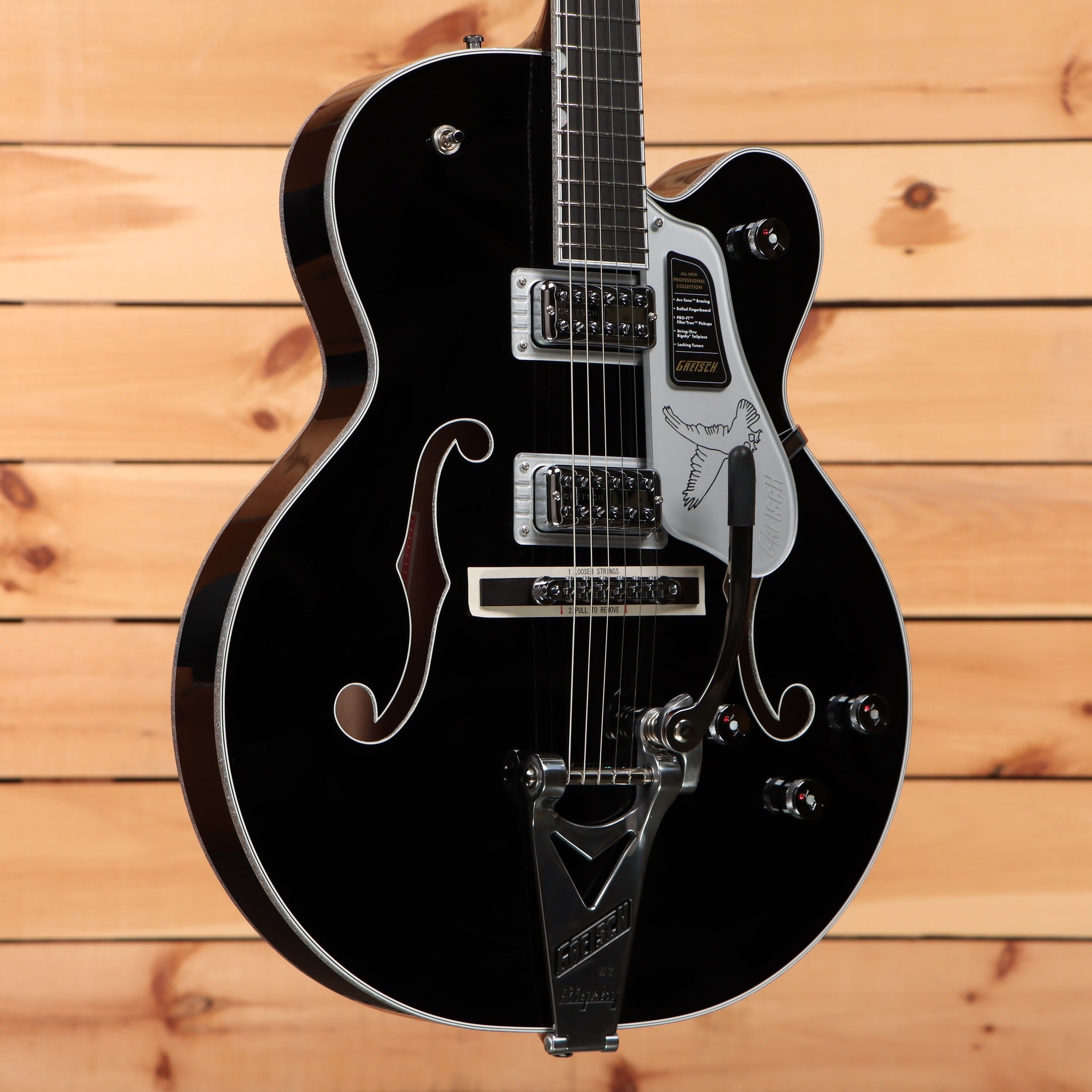 Gretsch Falcon Hollow Body with String-Thru Bigsby - Black