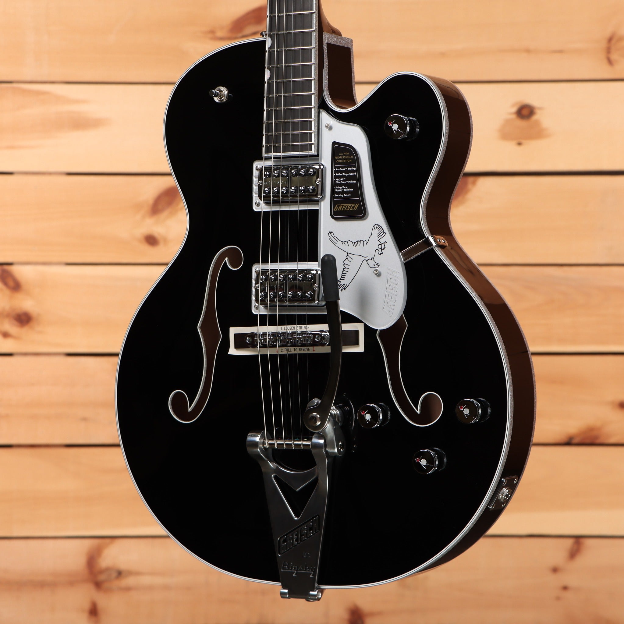 Gretsch Falcon Hollow Body with String-Thru Bigsby - Black