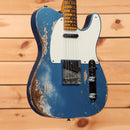 Fender Custom Shop 1957 Telecaster Super Heavy Relic electric guitar Aged Lake Placid Blue with heavily distressed finish