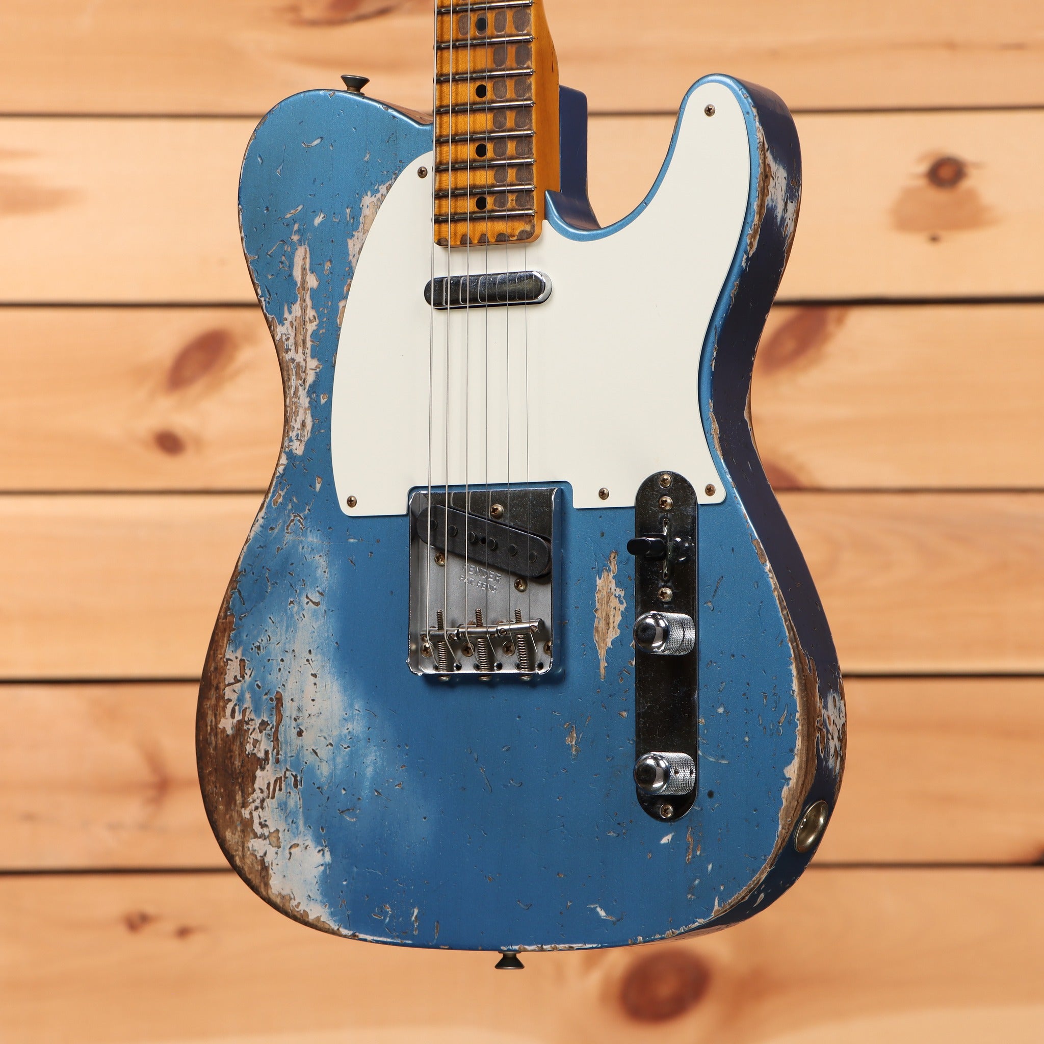 Fender Custom Shop 1957 Telecaster Super Heavy Relic electric guitar Aged Lake Placid Blue with maple neck
