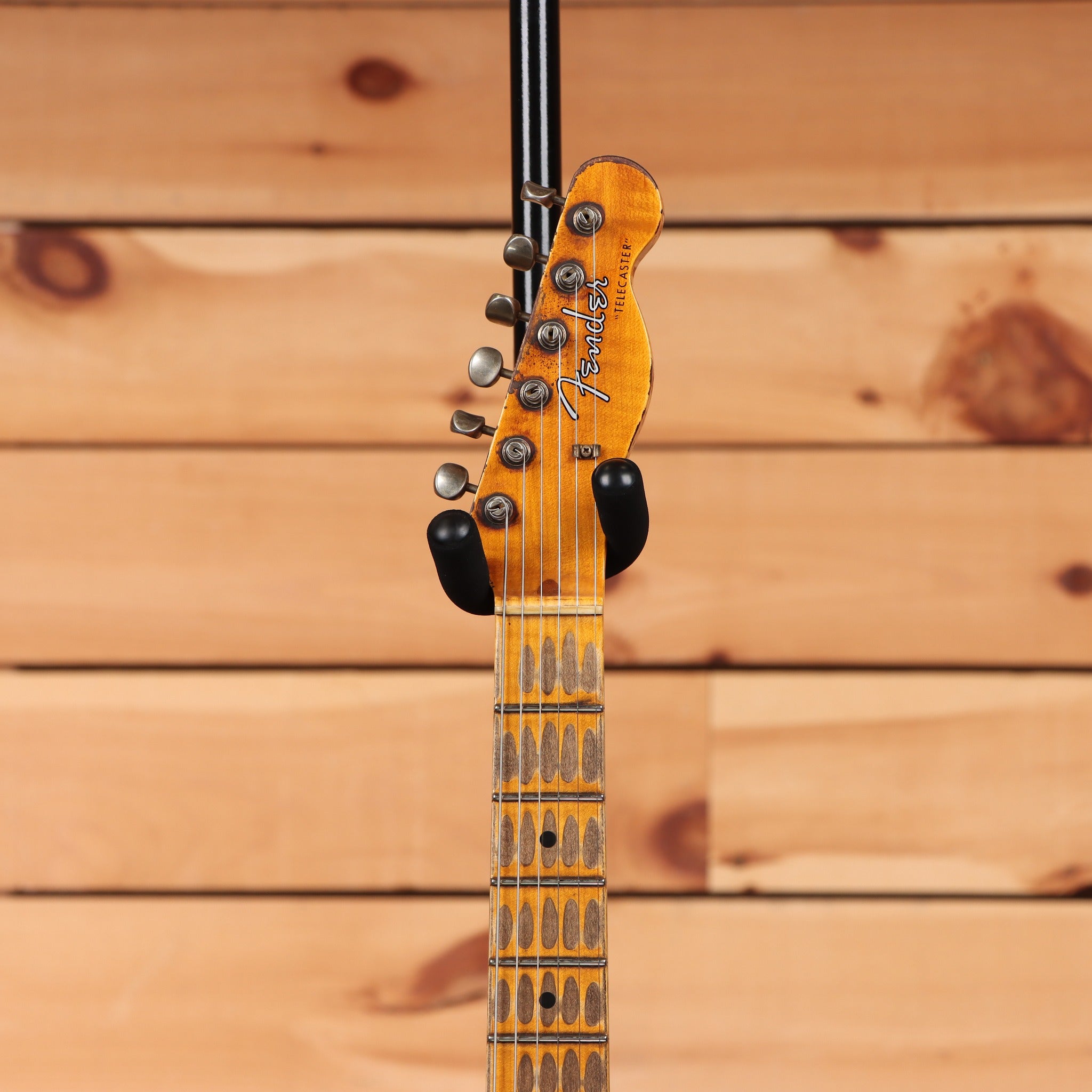 Fender Custom Shop 1957 Telecaster Super Heavy Relic Aged Lake Placid Blue with worn maple neck and vintage tuners