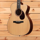 Eastman L-OMCE-QS acoustic-electric OM cutaway guitar Natural finish with spruce top and tortoise pickguard