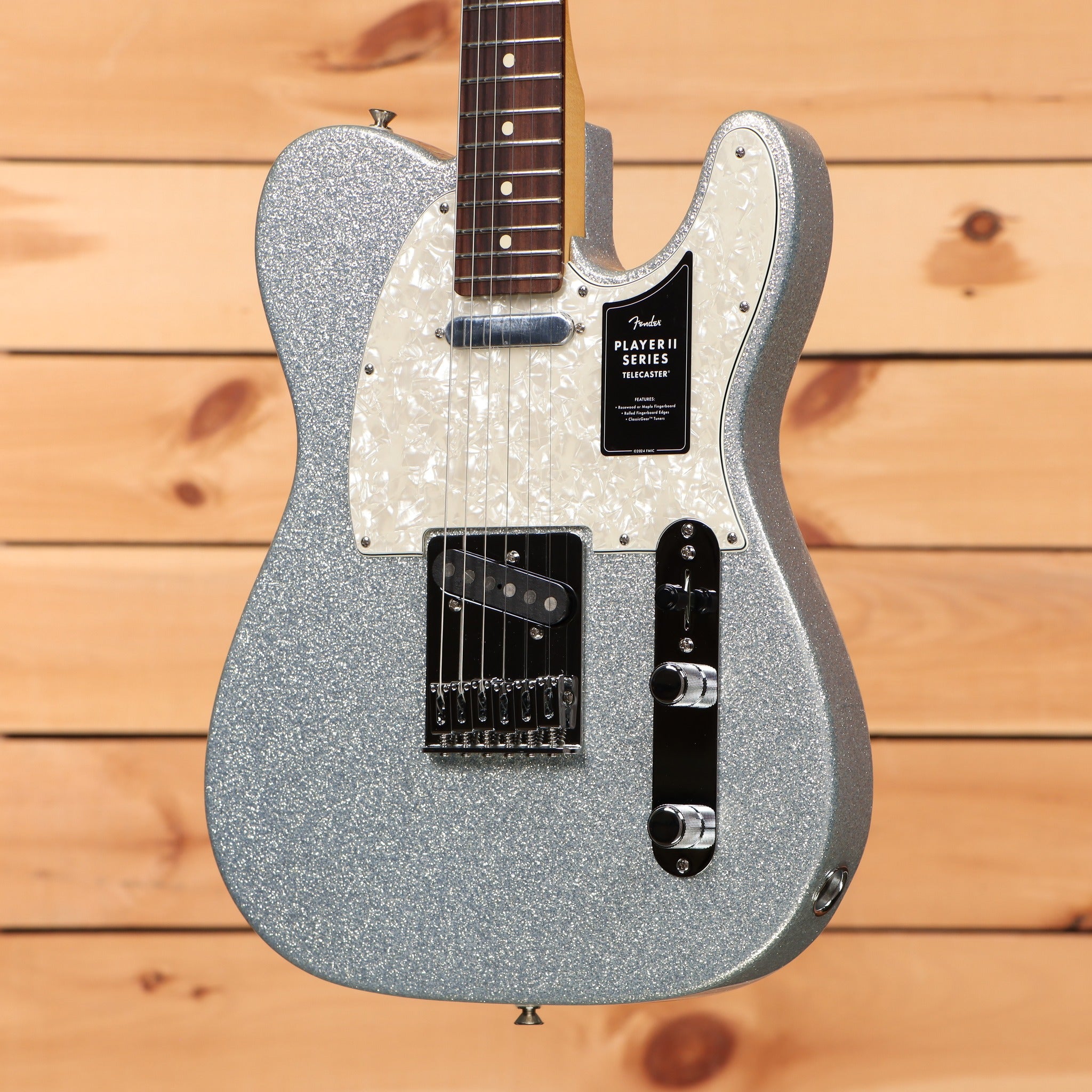 Fender Player II Telecaster electric guitar Diamond Dust Sparkle with pearl pickguard and single-coil pickups