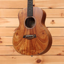Taylor GS Mini-e Koa acoustic-electric guitar natural finish with figured koa top and ebony fretboard