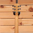 Taylor GS Mini-e Koa acoustic-electric guitar Natural with satin maple neck and chrome tuners rear headstock view