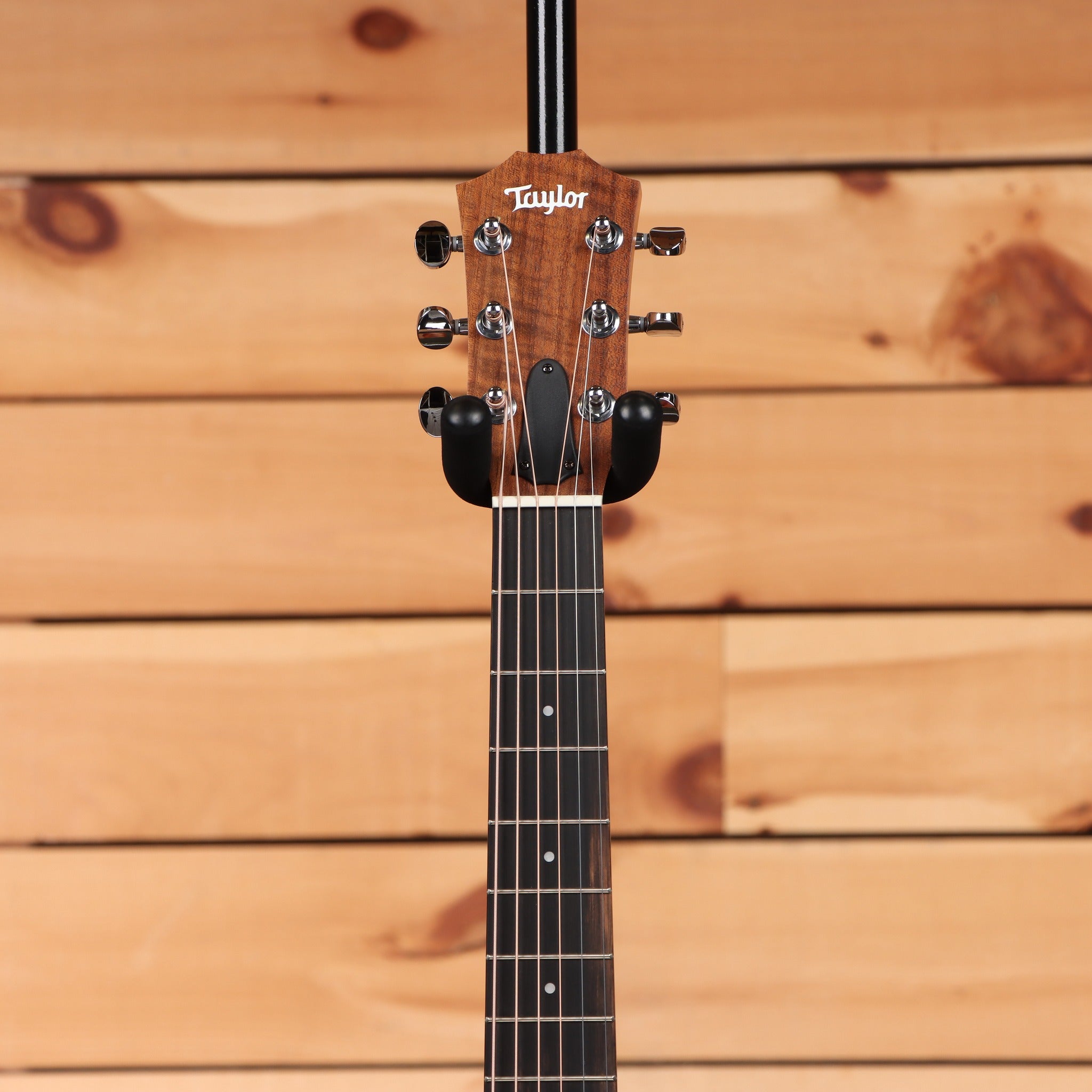 Taylor GS Mini acoustic guitar Natural finish mahogany headstock with ebony fretboard and chrome tuners