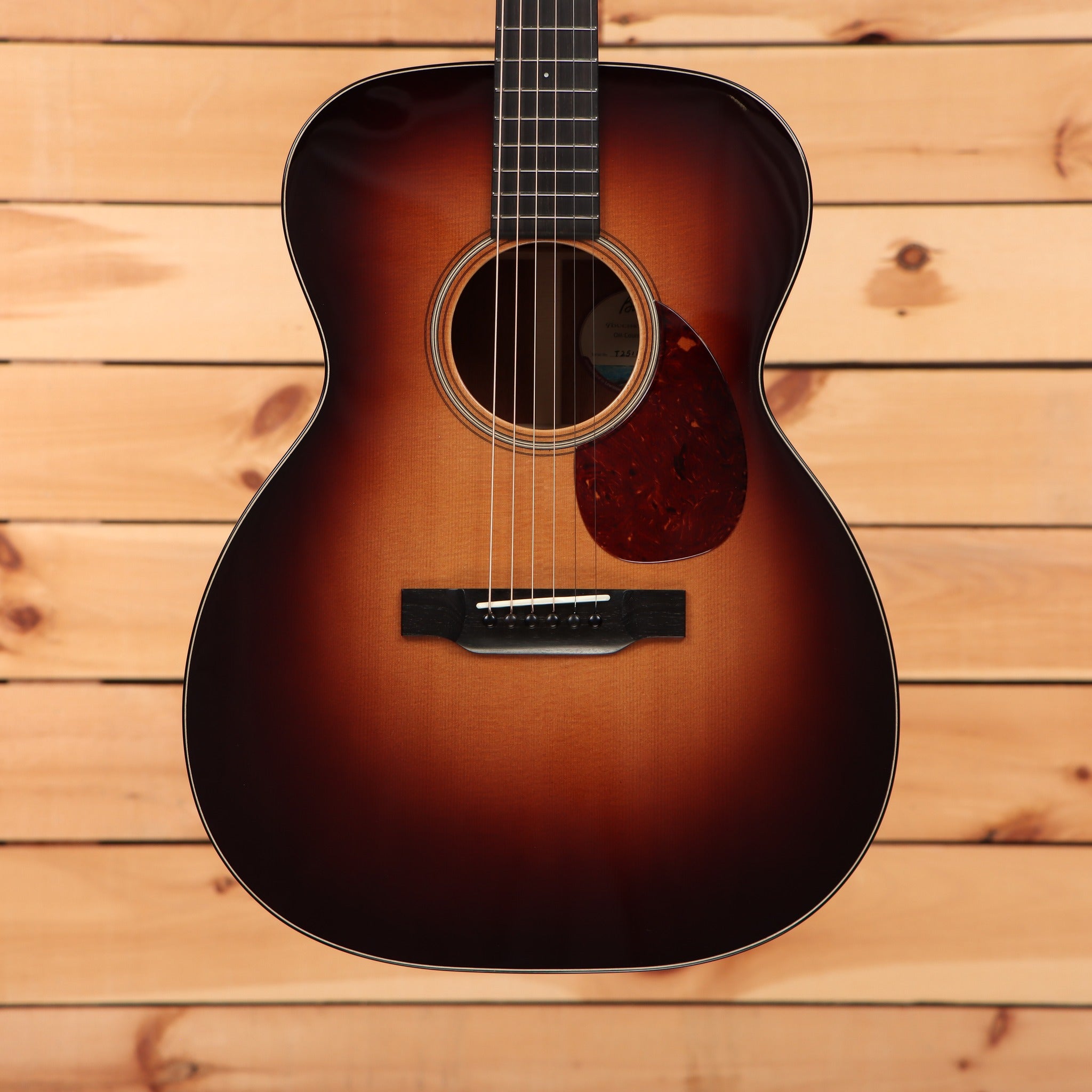 Bourgeois Country Boy TS acoustic guitar Sunburst finish with tortoise pickguard and ebony bridge