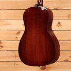 Eastman E10P-TC parlor acoustic guitar Natural finish with figured mahogany back and sunburst edge shading