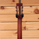 Eastman E10P-TC parlor acoustic guitar Natural finish with slotted headstock and mahogany neck rear view