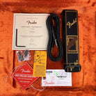 Fender Eric Clapton Stratocaster Pewter accessories bundle with certificate of authenticity, guitar strap, and cable