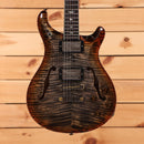 PRS McCarty 594 Hollowbody II Wood Library semi-hollow electric guitar Charcoal Cherry Burst with figured maple top