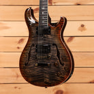 PRS McCarty 594 Hollowbody II Wood Library semi-hollow electric guitar Charcoal Cherry Burst with flamed maple top