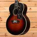 Gibson Pre-War SJ-200 Rosewood jumbo acoustic guitar Vintage Sunburst with floral inlay pickguard and mustache bridge