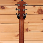 Taylor 414ce Next Generation Natural acoustic-electric guitar rear headstock view with mahogany neck and chrome Taylor tuners