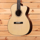 Bourgeois Touchstone Soloist OMC acoustic-electric guitar Natural with Venetian cutaway and spruce top with ebony binding