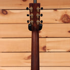 Bourgeois Touchstone Soloist OMC acoustic guitar Natural showing mahogany neck back with gold tuning machines