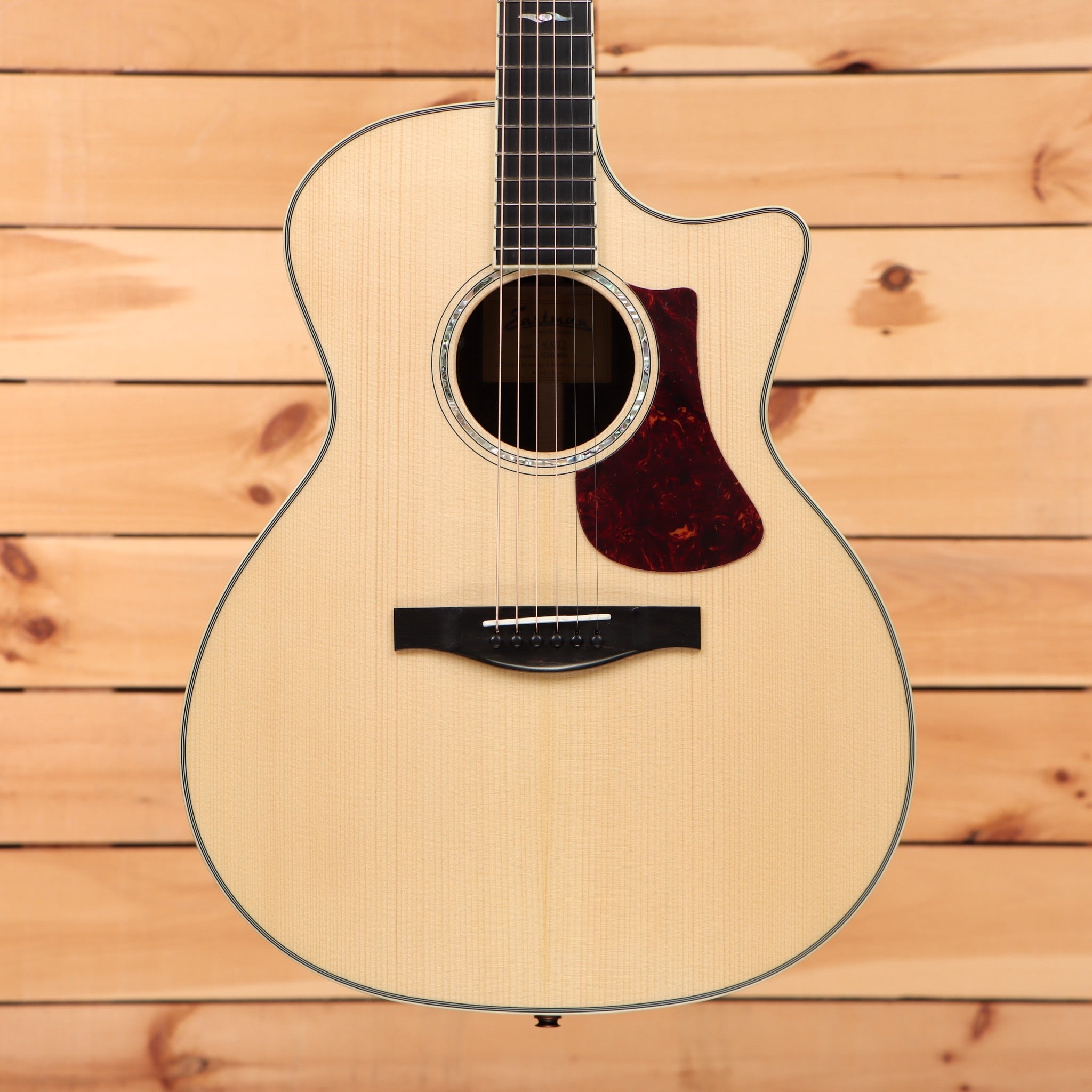 Eastman AC422CE Grand Auditorium acoustic-electric guitar Natural spruce top with venetian cutaway and tortoise pickguard