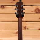 Eastman AC422CE acoustic-electric guitar Natural finish rear headstock view with chrome tuners and mahogany neck