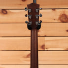 Eastman AC422CE acoustic-electric guitar Natural finish rear headstock view with chrome tuners and mahogany neck