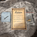 Eastman AC422CE Natural guitar certificate of authenticity with polishing cloth, truss rod wrench, and case key