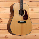 Eastman E3DE dreadnought acoustic guitar natural finish with spruce top, tortoise pickguard, and herringbone binding