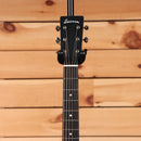 Eastman E3DE dreadnought acoustic guitar Natural finish with dark ebony fretboard and dot inlays