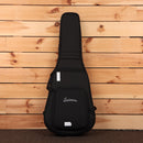 Eastman E3DE acoustic guitar gig bag black padded case with front accessory pocket and shoulder strap