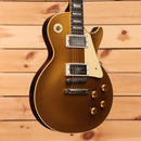 Gibson 1957 Les Paul Goldtop Darkback Reissue Double Gold electric guitar with dual humbuckers and gold top finish