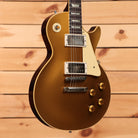 Gibson 1957 Les Paul Goldtop Darkback Reissue Double Gold electric guitar with dual humbuckers and gold top finish