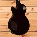 Gibson 1957 Les Paul Goldtop Darkback Reissue Double Gold electric guitar back view with Les Paul medallion plate