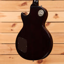 Gibson 1957 Les Paul Goldtop Darkback Reissue Double Gold electric guitar back view with Gibson Custom medallion
