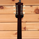 Gibson 1957 Les Paul Goldtop Darkback Reissue Double Gold electric guitar back of headstock with cream tuner buttons