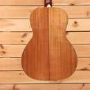 Bourgeois Downeast LDB Hawaiian Blues acoustic guitar Natural with figured koa back and white binding