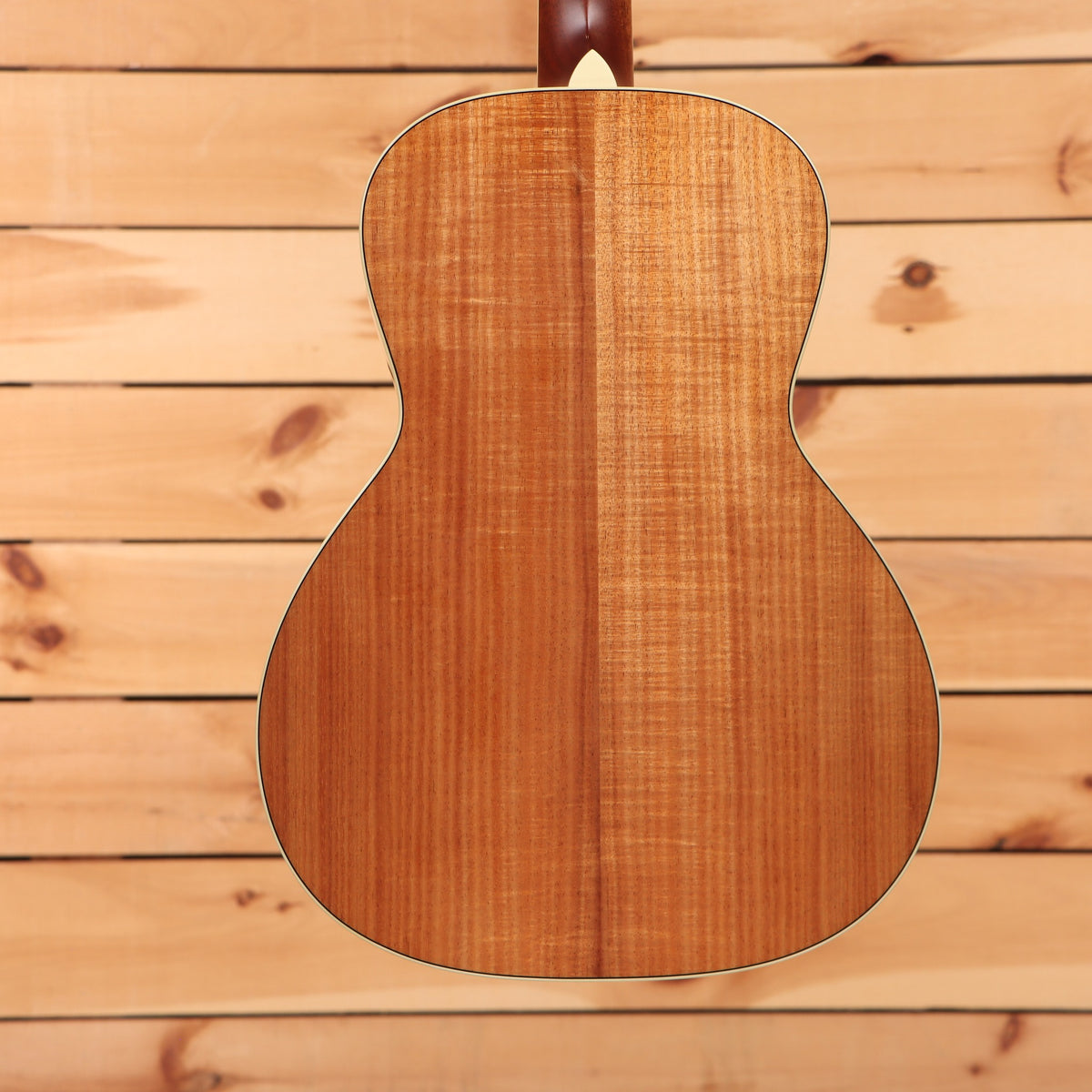 Bourgeois Downeast LDB Hawaiian Blues acoustic guitar Natural with figured koa back and white binding