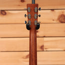 Martin 0-17 acoustic guitar Dark Mahogany back of headstock with chrome tuners and mahogany neck