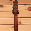 Martin M-28 acoustic guitar Aging Toner rear headstock view with mahogany neck and chrome Grover tuners