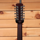 Boucher SG12-52-BE 12-string acoustic guitar Sunburst showing rear headstock with Gotoh chrome tuners