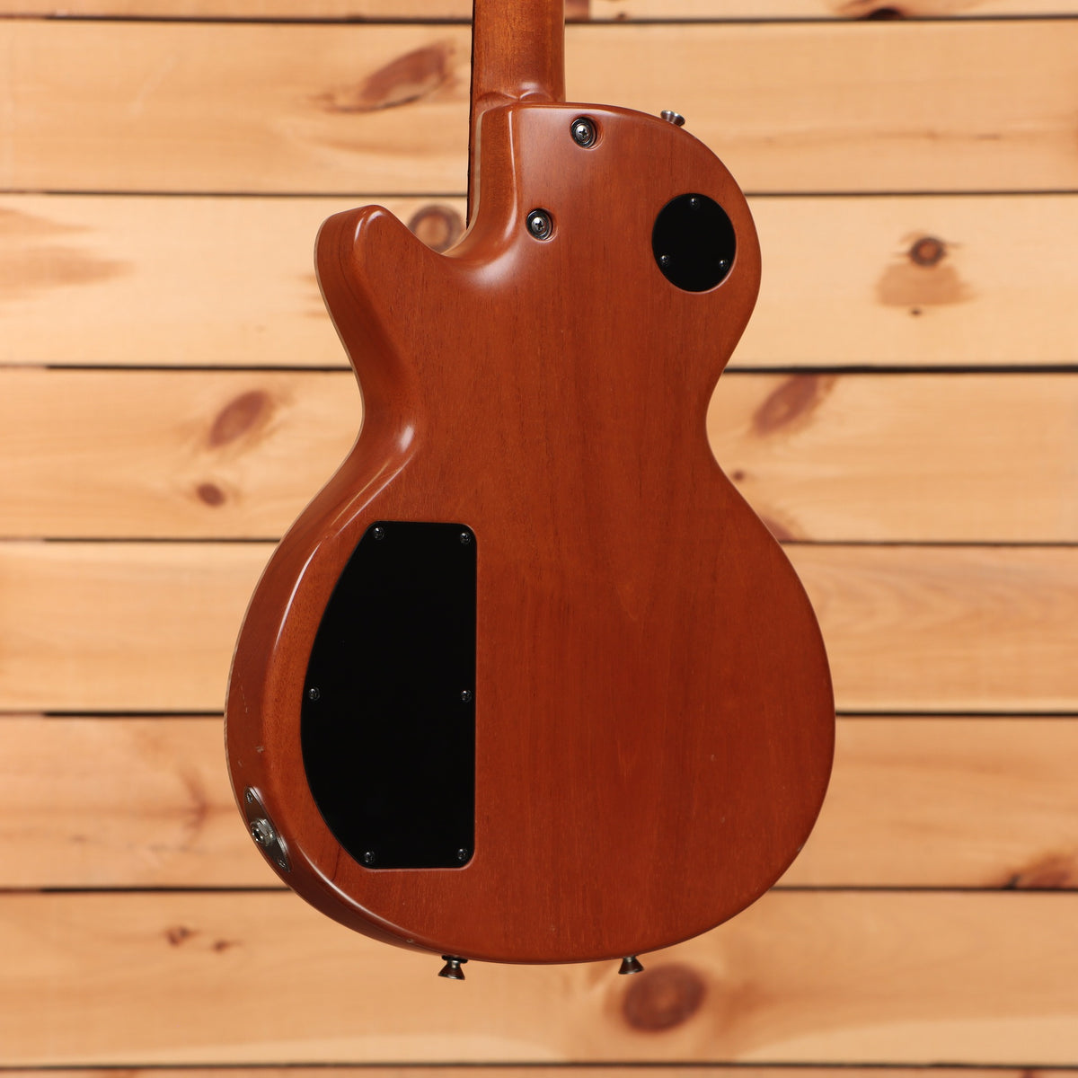 Tom Anderson Bulldog electric guitar Les Paul-style Satin Natural Red mahogany back with control cavity cover