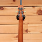 Tom Anderson Bulldog acoustic guitar Satin Natural Red mahogany neck rear headstock view with vintage-style tuners