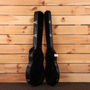 Tom Anderson Bulldog hardshell guitar case black tolex with chrome latches and black velvet interior