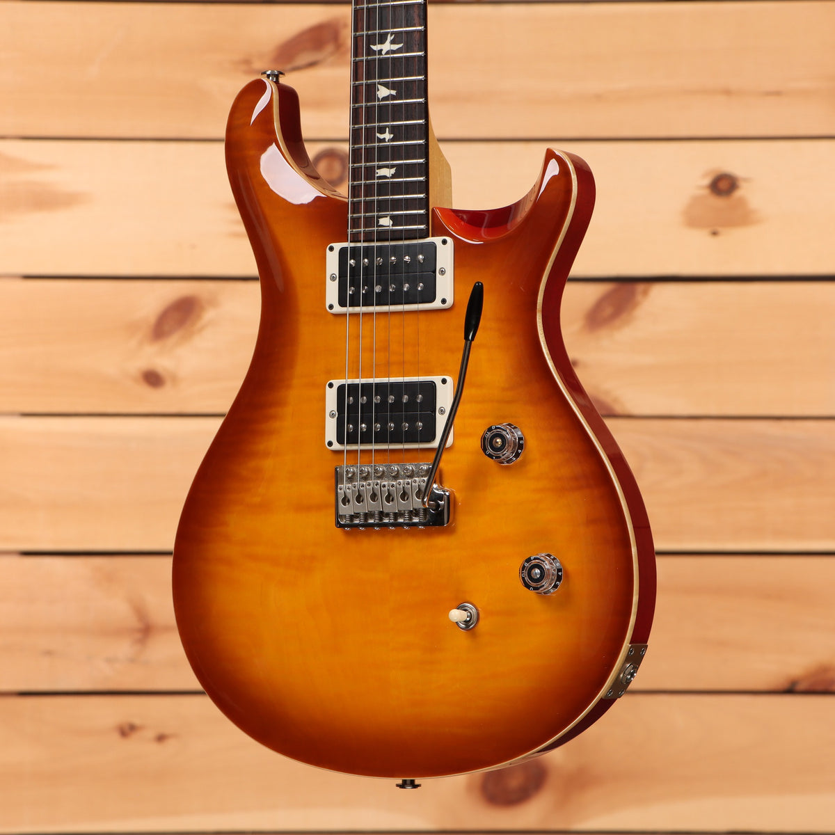 PRS CE-24 electric guitar McCarty Burst with flamed maple top dual humbuckers and tremolo bridge