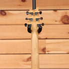 PRS CE-24 McCarty Burst electric guitar rear headstock view with maple neck and chrome PRS tuners