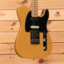 Fender Player Plus Nashville Telecaster electric guitar Butterscotch Blonde with three single-coil pickups and maple fretboar
