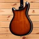 PRS SE Hollowbody electric guitar Tobacco Sunburst with cream body binding and mahogany back